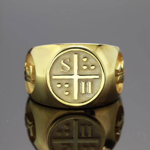 Silver Custom Ring , Initial ring, Mason Rings , Religious , Rosicrucian , Martinist , Men Personalized Ring , Gift for him